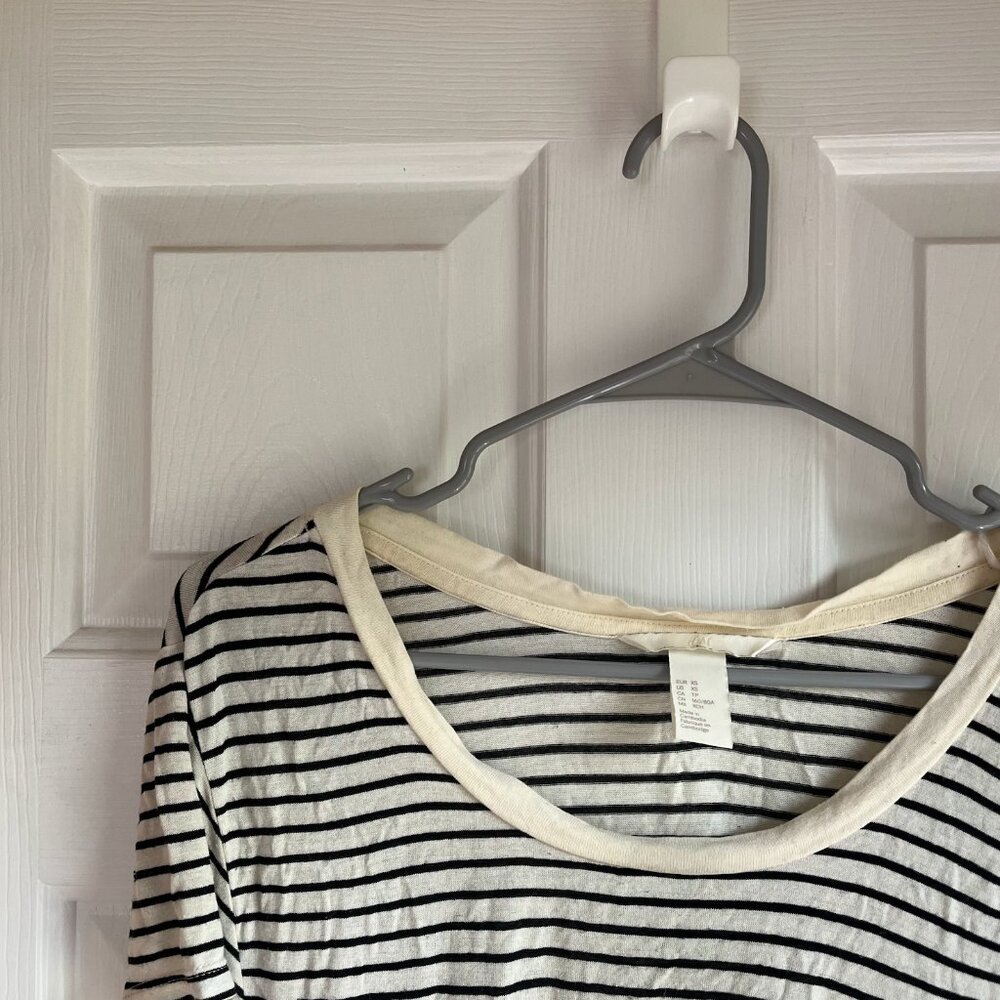 H&M Striped Short Sleeve Shirt Size XS